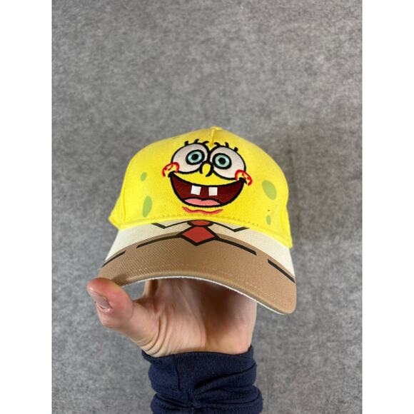 Vintage Y2K Nickelodeon SpongeBob SquarePants Baseball Cap Kids 58cm Adjustable - Picture 1 of 9